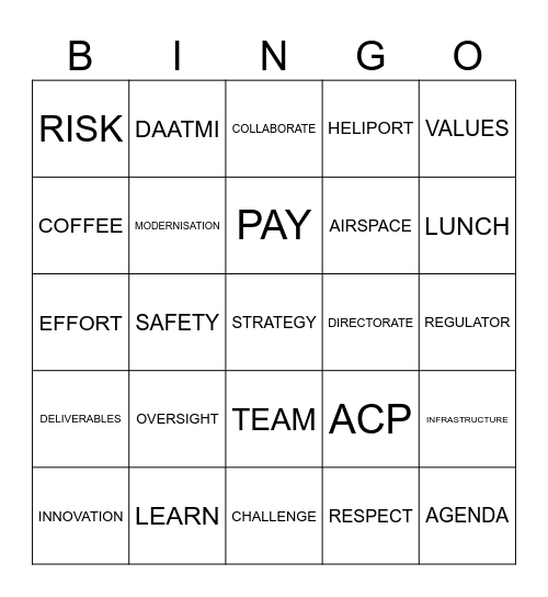 SEMINAR BINGO Card