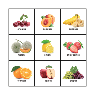 FRUIT BINGO Card