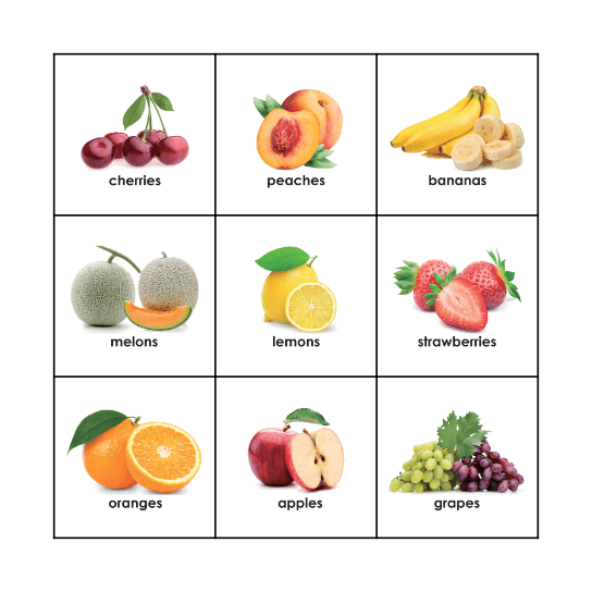FRUIT BINGO Card