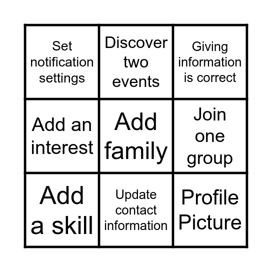 Realm Connect Bingo Card