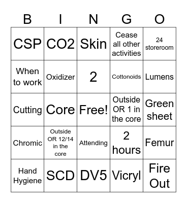 Nurses Week BINGO! Bingo Card