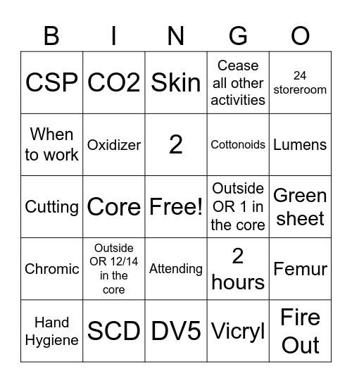 Nurses Week BINGO! Bingo Card
