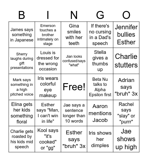 Installs 25-26 Bingo Card