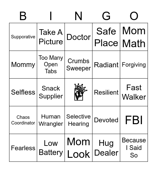 Mothers Day Bingo Card