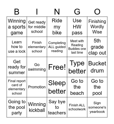 June Bingo Card