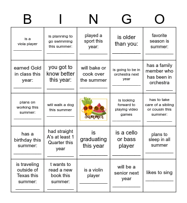 Find someone who.... Bingo Card
