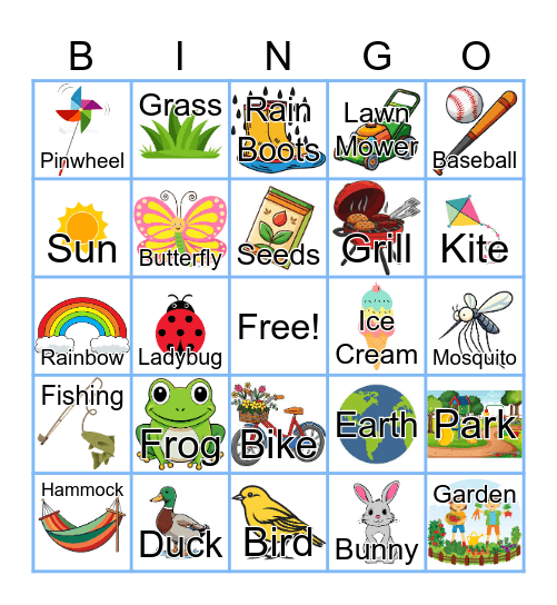 Spring BINGO Card