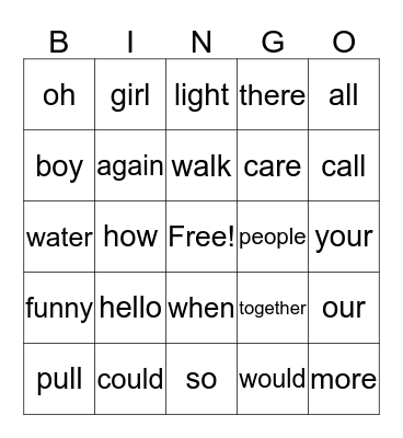 Unit 3 Bingo Card