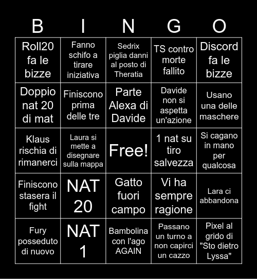 IL SIGNORE DEI BINGO Card