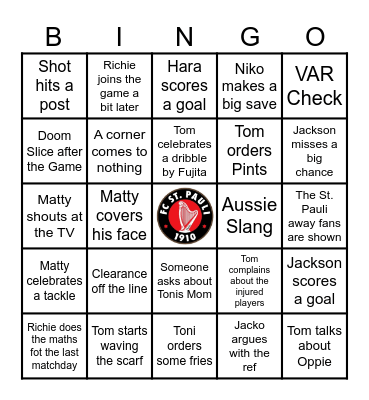 St. Pauli - Dublin Bingo Card