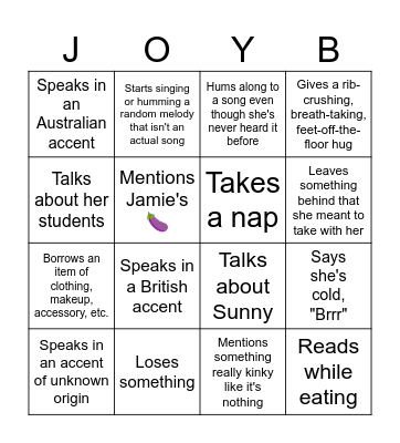 Joy's Bach Bingo! Bingo Card