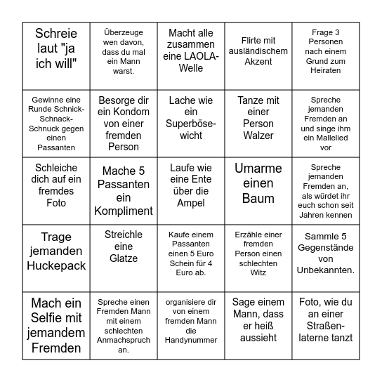 deine heutigen Aufgaben 27.06.2026 Bingo Card