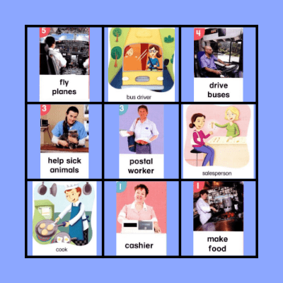 Occupations Bingo Card