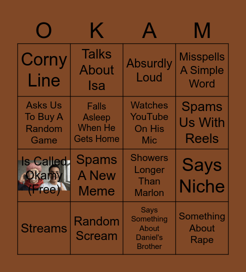 OKAM Bingo Card