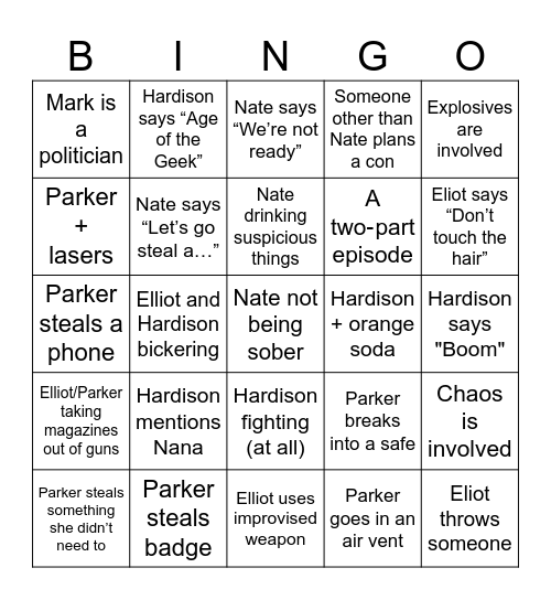 Leverage Bingo Card