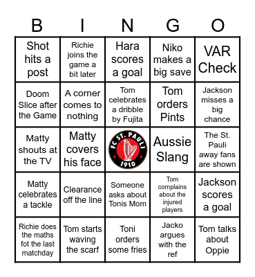 St. Pauli - Dublin Bingo Card