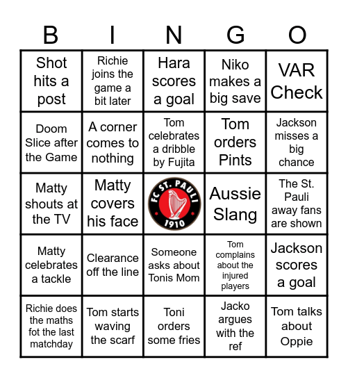 St. Pauli - Dublin Bingo Card