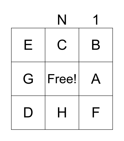 bingo musical Bingo Card