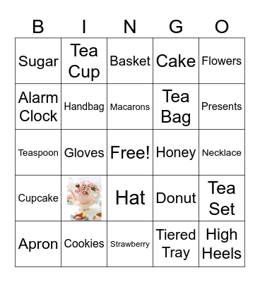 Tea Party BINGO Card
