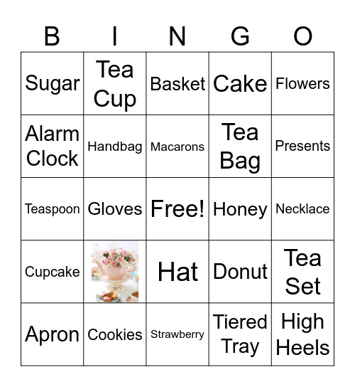 Tea Party BINGO Card