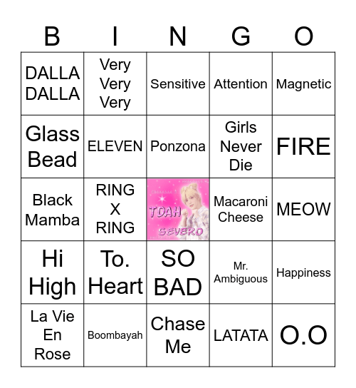 BINGO de Debuts! Bingo Card