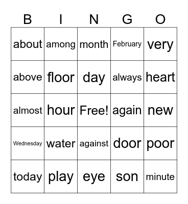 Q4 Bingo Card