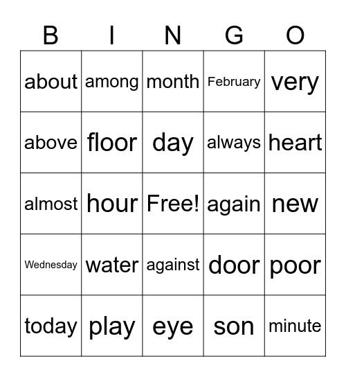Q4 Bingo Card