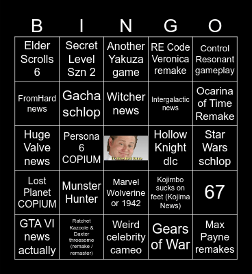 Summer Games Fest 2026 Bingo Card