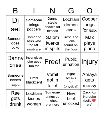 CEC spring retreat Bingo Card