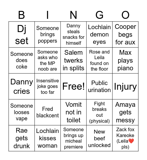 CEC spring retreat Bingo Card