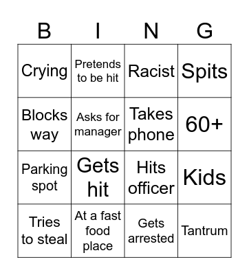 Karen bingo Card