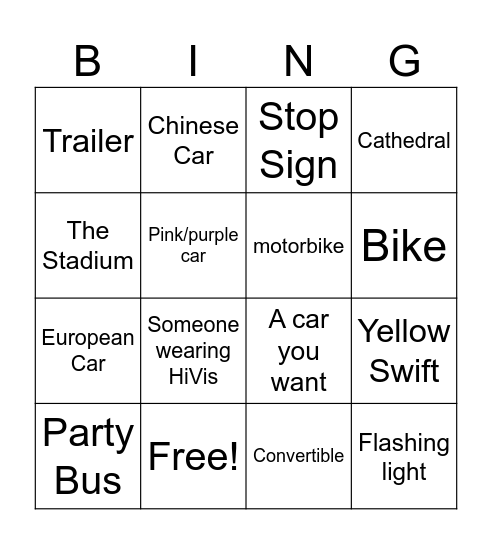 Dads birthday surprise Bingo Card