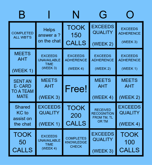TEAM MARTINEZ Bingo Card