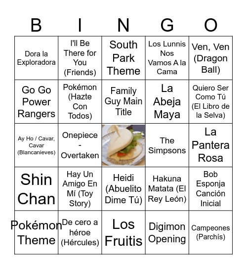 Binguitou Bingo Card