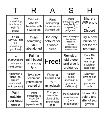 Trashpile Bingo! Bingo Card