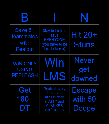 Sonic Card Bingo Card
