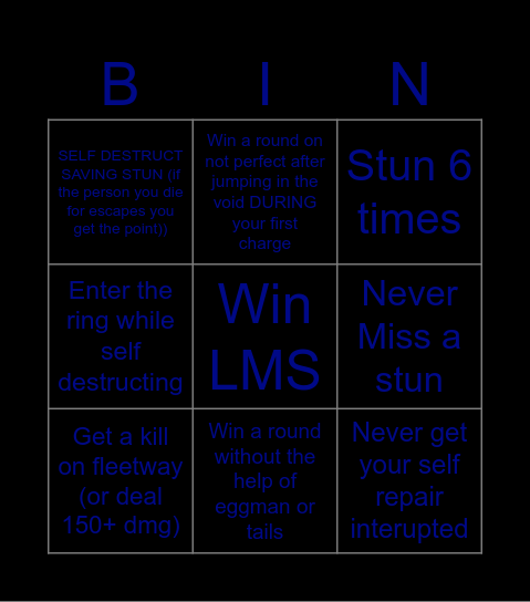 Metal Card Bingo Card