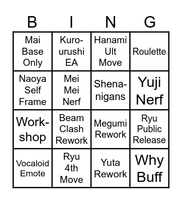 JJS v1.76 Bingo Card