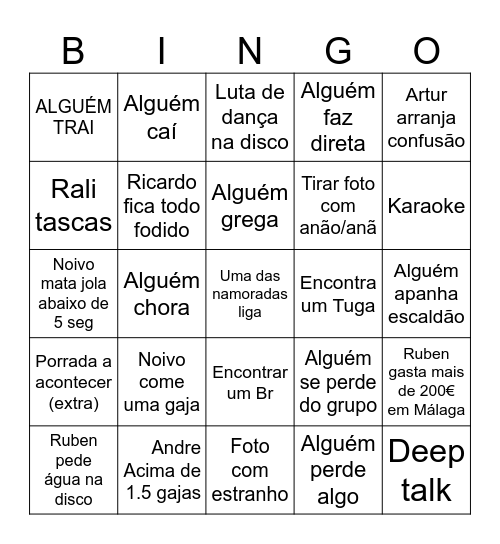 Málaga 2026 Bingo Card