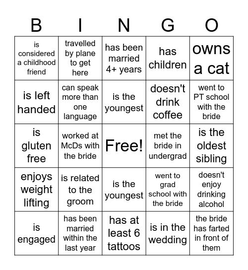 Ice Breaker Bingo Card