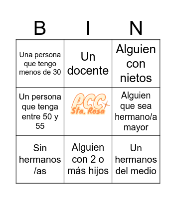 PCC BINGO Card