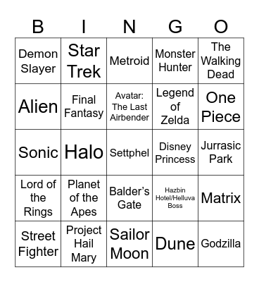 AUs Bingo Card