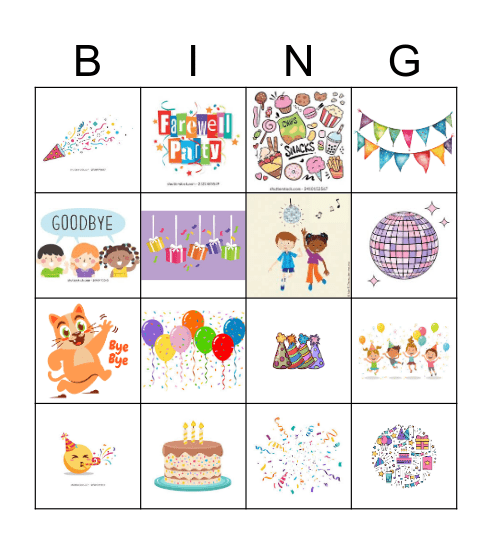 Farewell Party Bingo Card