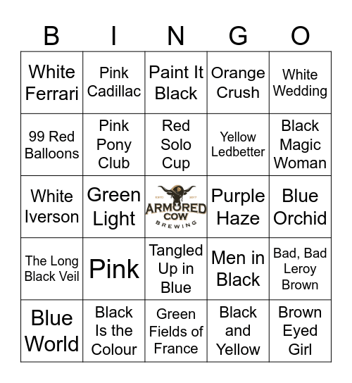 Colorful Chaos Bingo Card
