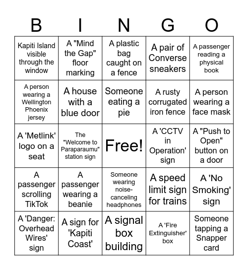 Carolina's Birthday Adventure Bingo Card