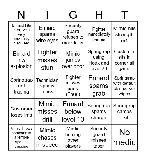 BBN Bingo Card