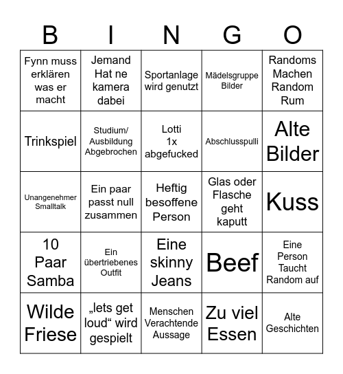 Stufenfeier Bingo Card