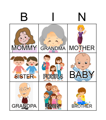 FAMILY Bingo Card