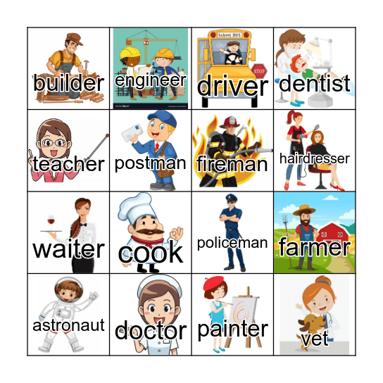 Jobs Bingo Card