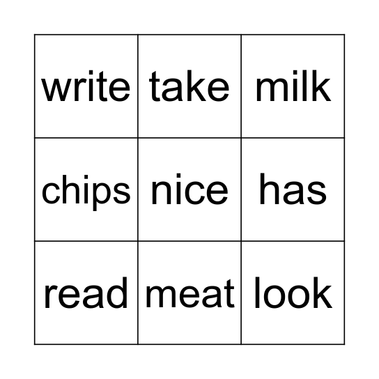 Bedrock Week 6 Vocabulary Bingo Card